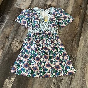 NWT Boden floral mini dress.